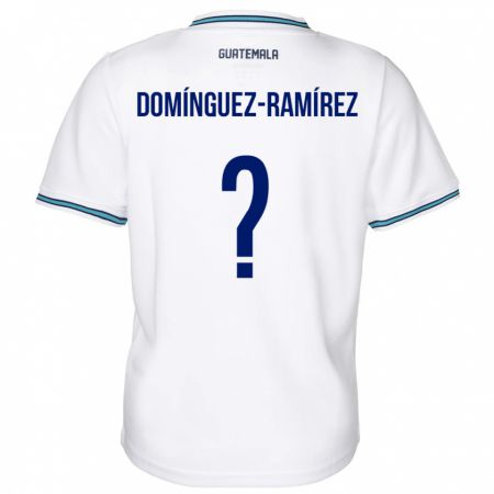 Kandiny Niño Camiseta Guatemala Marco Domínguez-Ramírez #0 Blanco 1ª Equipación 24-26 La Camisa Chile