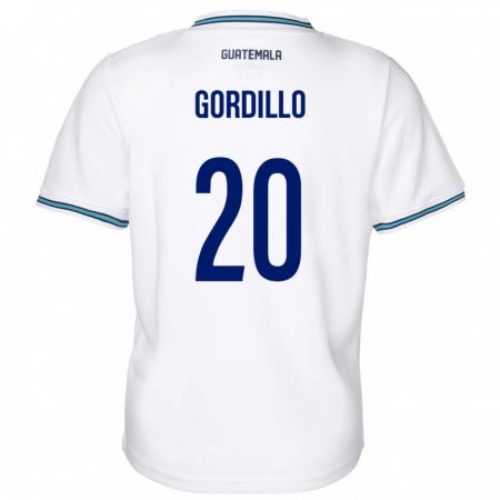 Kandiny Niño Camiseta Guatemala Gerardo Gordillo #20 Blanco 1ª Equipación 24-26 La Camisa Chile