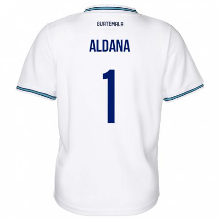 Kandiny Niño Camiseta Guatemala David Aldana #1 Blanco 1ª Equipación 24-26 La Camisa Chile