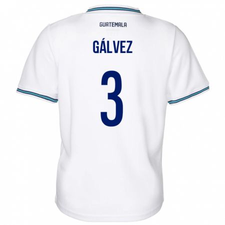Kandiny Niño Camiseta Guatemala Fredy Gálvez #3 Blanco 1ª Equipación 24-26 La Camisa Chile