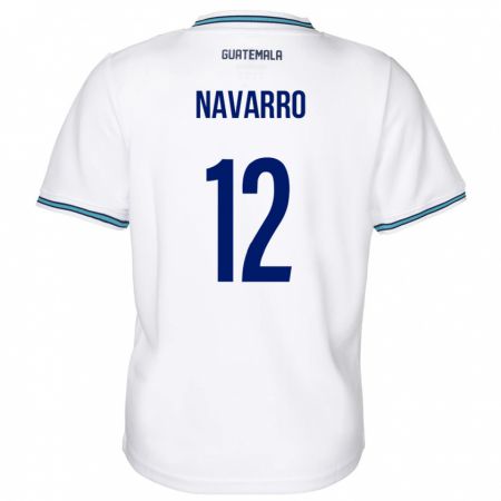 Kandiny Niño Camiseta Guatemala Kenderson Navarro #12 Blanco 1ª Equipación 24-26 La Camisa Chile