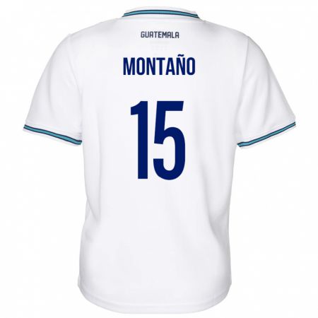 Kandiny Niño Camiseta Guatemala Figo Montaño #15 Blanco 1ª Equipación 24-26 La Camisa Chile