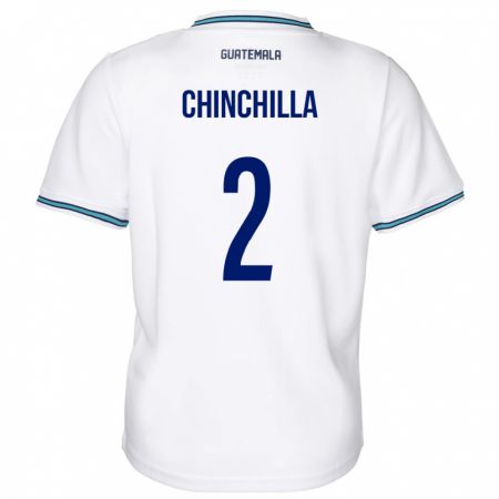 Kandiny Niño Camiseta Guatemala Nicolás Chinchilla #2 Blanco 1ª Equipación 24-26 La Camisa Chile