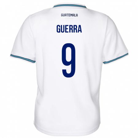 Kandiny Niño Camiseta Guatemala Oseas Guerra #9 Blanco 1ª Equipación 24-26 La Camisa Chile