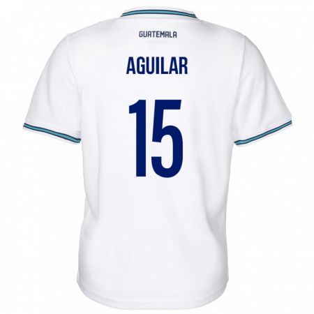 Kandiny Niño Camiseta Guatemala Carlos Aguilar #15 Blanco 1ª Equipación 24-26 La Camisa Chile