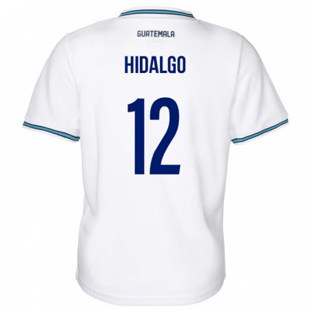 Kandiny Niño Camiseta Guatemala Angie Hidalgo #12 Blanco 1ª Equipación 24-26 La Camisa Chile