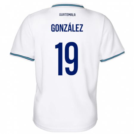 Kandiny Niño Camiseta Guatemala Karen González #19 Blanco 1ª Equipación 24-26 La Camisa Chile