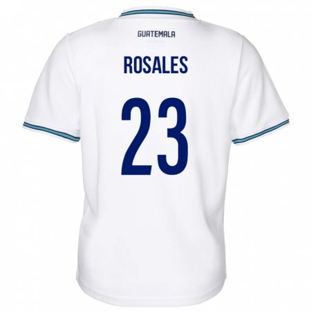 Kandiny Niño Camiseta Guatemala Yareni Rosales #23 Blanco 1ª Equipación 24-26 La Camisa Chile