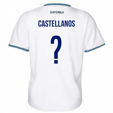 Kandiny Niño Camiseta Guatemala Jezmin Castellanos #0 Blanco 1ª Equipación 24-26 La Camisa Chile