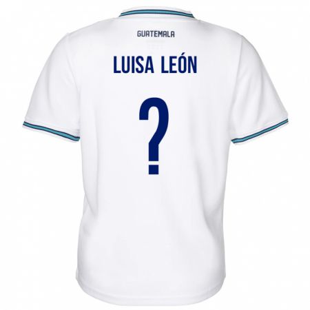 Kandiny Niño Camiseta Guatemala Luisa León #0 Blanco 1ª Equipación 24-26 La Camisa Chile