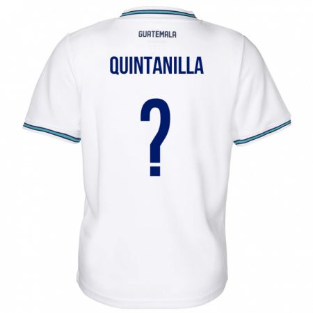 Kandiny Niño Camiseta Guatemala Anayelli Quintanilla #0 Blanco 1ª Equipación 24-26 La Camisa Chile