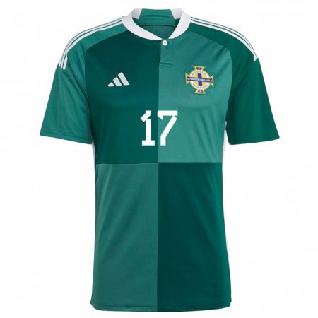 Kandiny Niño Camiseta Irlanda Del Norte Paddy Mcnair #17 Verde 1ª Equipación 24-26 La Camisa Chile