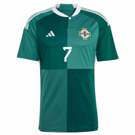 Kandiny Niño Camiseta Irlanda Del Norte Conor Mcmenamin #7 Verde 1ª Equipación 24-26 La Camisa Chile