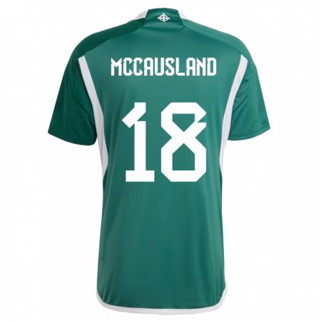 Kandiny Niño Camiseta Irlanda Del Norte Ross Mccausland #18 Verde 1ª Equipación 24-26 La Camisa Chile