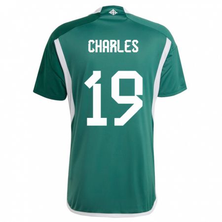 Kandiny Niño Camiseta Irlanda Del Norte Shea Charles #19 Verde 1ª Equipación 24-26 La Camisa Chile