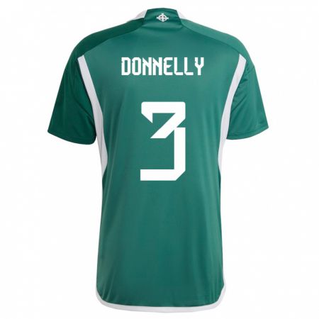 Kandiny Niño Camiseta Irlanda Del Norte Aaron Donnelly #3 Verde 1ª Equipación 24-26 La Camisa Chile