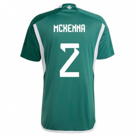 Kandiny Niño Camiseta Irlanda Del Norte Rebecca Mckenna #2 Verde 1ª Equipación 24-26 La Camisa Chile