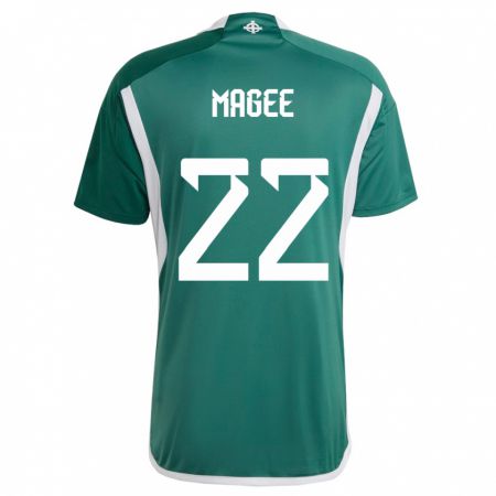 Kandiny Niño Camiseta Irlanda Del Norte Abbie Magee #22 Verde 1ª Equipación 24-26 La Camisa Chile