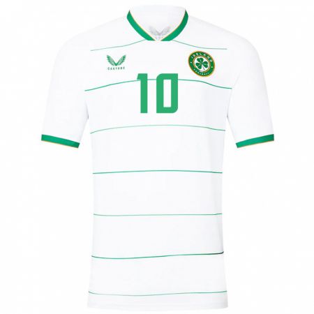 Kandiny Niño Camiseta Irlanda Adam Idah #10 Blanco 2ª Equipación 24-26 La Camisa Chile