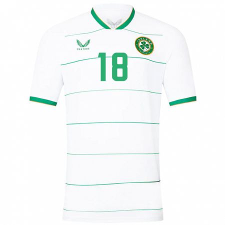 Kandiny Niño Camiseta Irlanda Justin Ferizaj #18 Blanco 2ª Equipación 24-26 La Camisa Chile