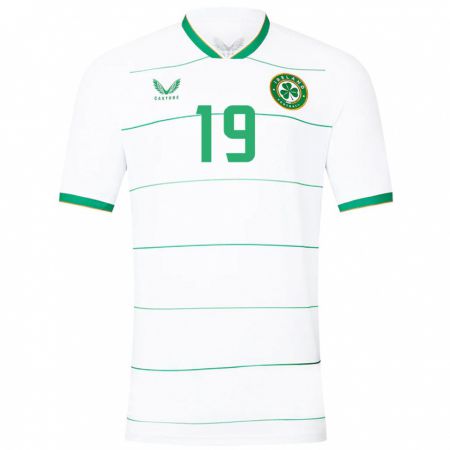 Kandiny Niño Camiseta Irlanda Abbie Larkin #19 Blanco 2ª Equipación 24-26 La Camisa Chile