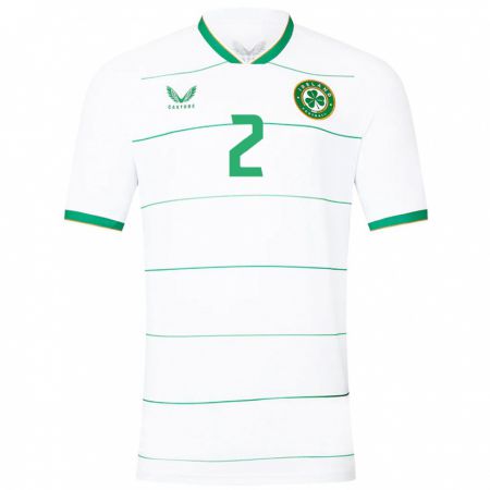 Kandiny Niño Camiseta Irlanda James Abankwah #2 Blanco 2ª Equipación 24-26 La Camisa Chile