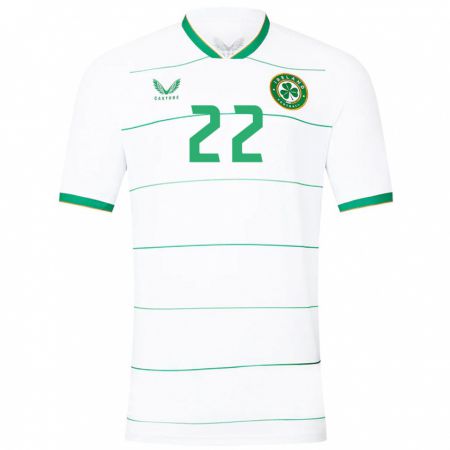 Kandiny Niño Camiseta Irlanda Isibeal Atkinson #22 Blanco 2ª Equipación 24-26 La Camisa Chile