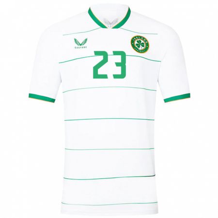 Kandiny Niño Camiseta Irlanda Josh Keeley #23 Blanco 2ª Equipación 24-26 La Camisa Chile