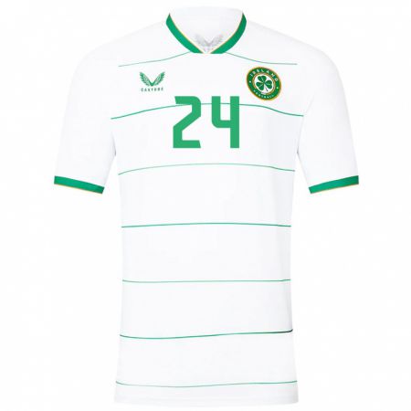 Kandiny Niño Camiseta Irlanda Sean Roughan #24 Blanco 2ª Equipación 24-26 La Camisa Chile