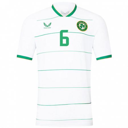 Kandiny Niño Camiseta Irlanda Matthew Moore #6 Blanco 2ª Equipación 24-26 La Camisa Chile