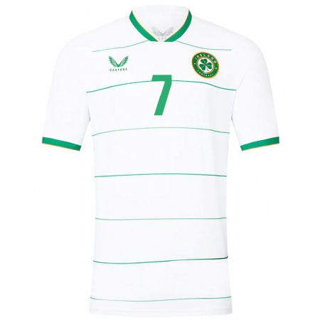 Kandiny Niño Camiseta Irlanda Rocco Vata #7 Blanco 2ª Equipación 24-26 La Camisa Chile