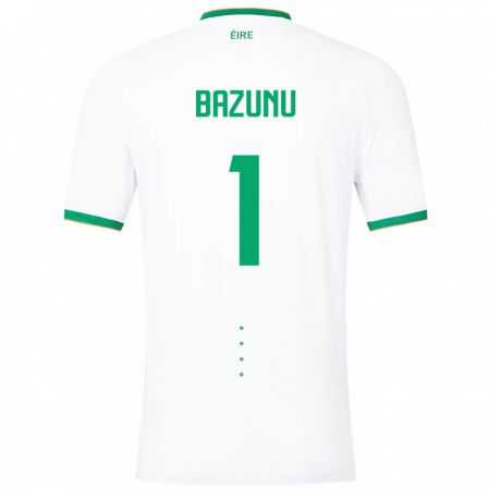 Kandiny Niño Camiseta Irlanda Gavin Bazunu #1 Blanco 2ª Equipación 24-26 La Camisa Chile