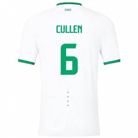 Kandiny Niño Camiseta Irlanda Josh Cullen #6 Blanco 2ª Equipación 24-26 La Camisa Chile