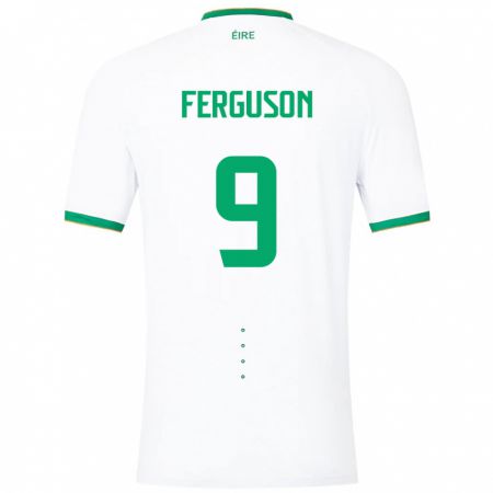 Kandiny Niño Camiseta Irlanda Evan Ferguson #9 Blanco 2ª Equipación 24-26 La Camisa Chile