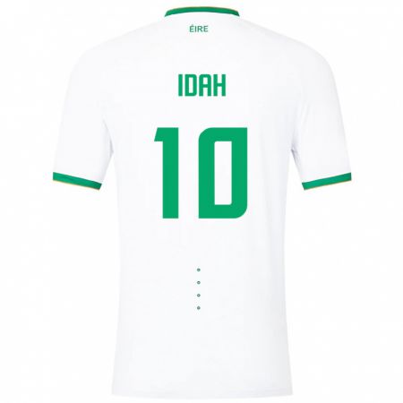 Kandiny Niño Camiseta Irlanda Adam Idah #10 Blanco 2ª Equipación 24-26 La Camisa Chile