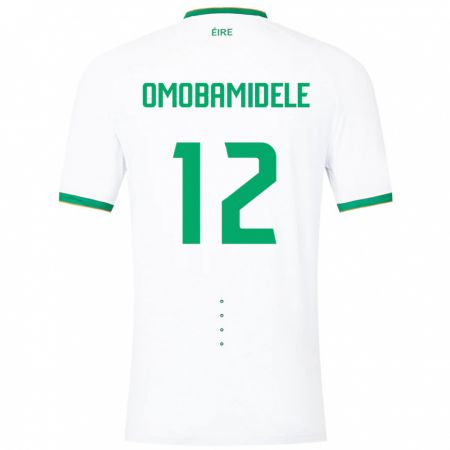 Kandiny Niño Camiseta Irlanda Andrew Omobamidele #12 Blanco 2ª Equipación 24-26 La Camisa Chile