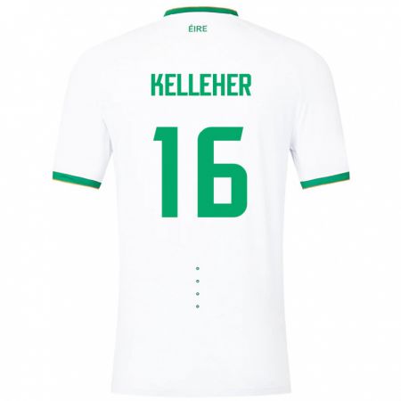 Kandiny Niño Camiseta Irlanda Caoimhín Kelleher #16 Blanco 2ª Equipación 24-26 La Camisa Chile