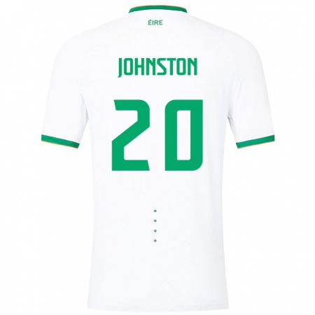 Kandiny Niño Camiseta Irlanda Mikey Johnston #20 Blanco 2ª Equipación 24-26 La Camisa Chile