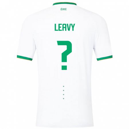 Kandiny Niño Camiseta Irlanda Kian Leavy #0 Blanco 2ª Equipación 24-26 La Camisa Chile