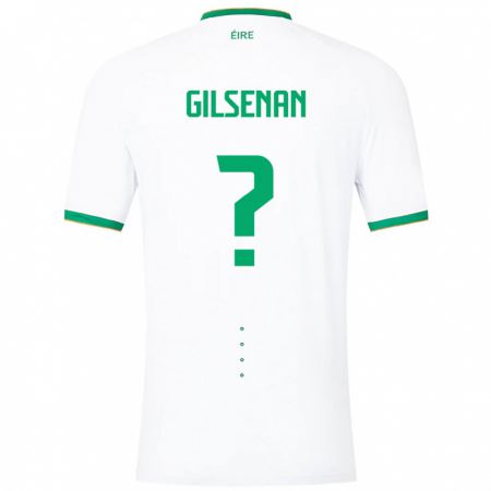 Kandiny Niño Camiseta Irlanda Zak Gilsenan #0 Blanco 2ª Equipación 24-26 La Camisa Chile