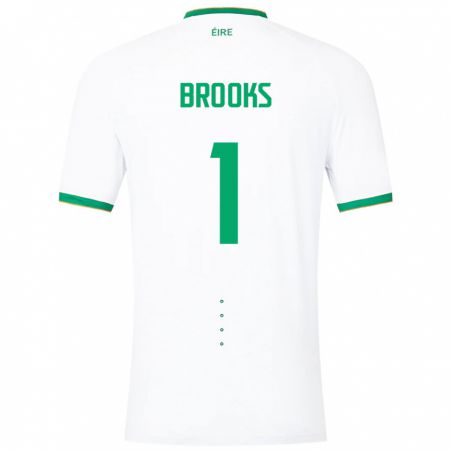 Kandiny Niño Camiseta Irlanda Tiernan Brooks #1 Blanco 2ª Equipación 24-26 La Camisa Chile