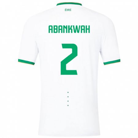 Kandiny Niño Camiseta Irlanda James Abankwah #2 Blanco 2ª Equipación 24-26 La Camisa Chile