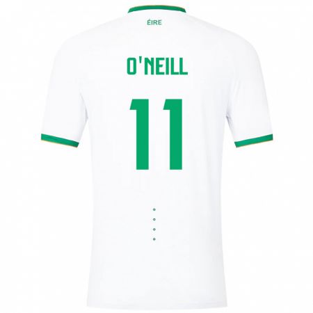 Kandiny Niño Camiseta Irlanda Ollie O'neill #11 Blanco 2ª Equipación 24-26 La Camisa Chile