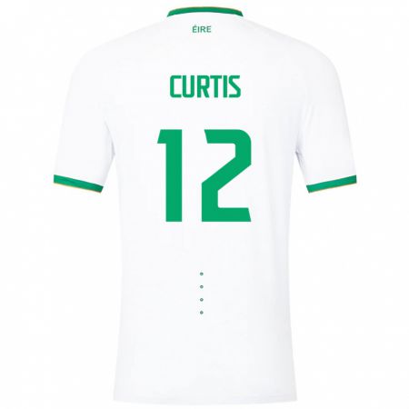 Kandiny Niño Camiseta Irlanda Sam Curtis #12 Blanco 2ª Equipación 24-26 La Camisa Chile