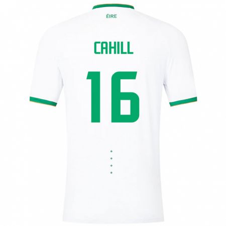 Kandiny Niño Camiseta Irlanda Killian Cahill #16 Blanco 2ª Equipación 24-26 La Camisa Chile