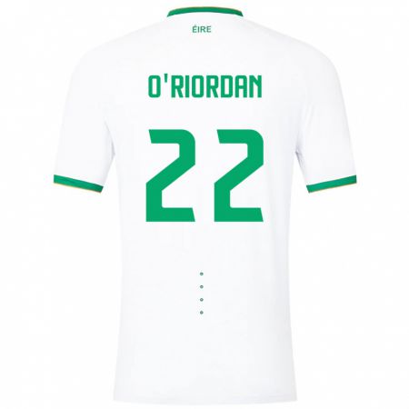 Kandiny Niño Camiseta Irlanda Connor O'riordan #22 Blanco 2ª Equipación 24-26 La Camisa Chile