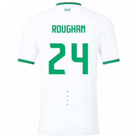 Kandiny Niño Camiseta Irlanda Sean Roughan #24 Blanco 2ª Equipación 24-26 La Camisa Chile