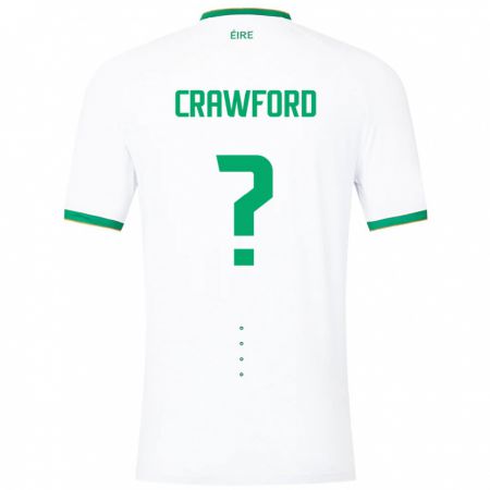 Kandiny Niño Camiseta Irlanda James Crawford #0 Blanco 2ª Equipación 24-26 La Camisa Chile