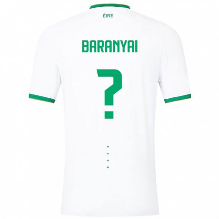 Kandiny Niño Camiseta Irlanda Patrick Baranyai #0 Blanco 2ª Equipación 24-26 La Camisa Chile