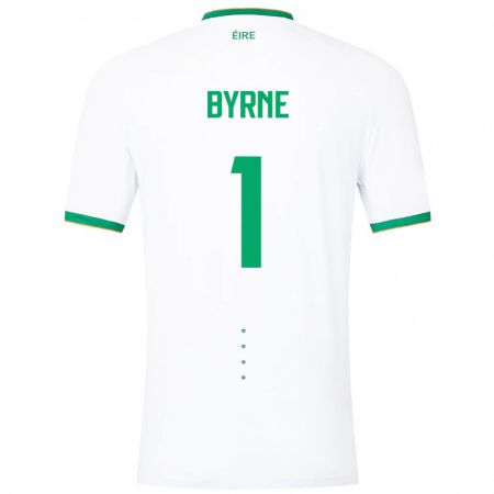 Kandiny Niño Camiseta Irlanda Reece Byrne #1 Blanco 2ª Equipación 24-26 La Camisa Chile